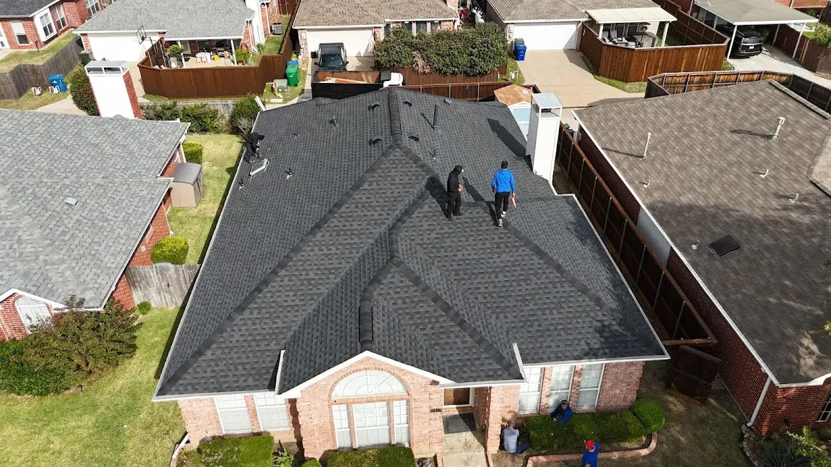 Slate & Tile Roof Repair work in progress on a Mayfield property